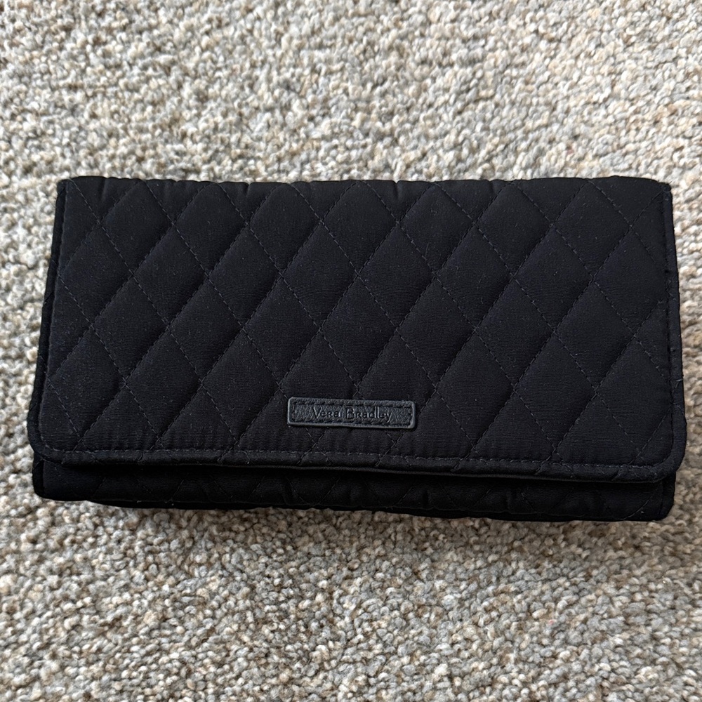 Vera Bradley Quilted Black convertible wallet/wristlet/crossbody